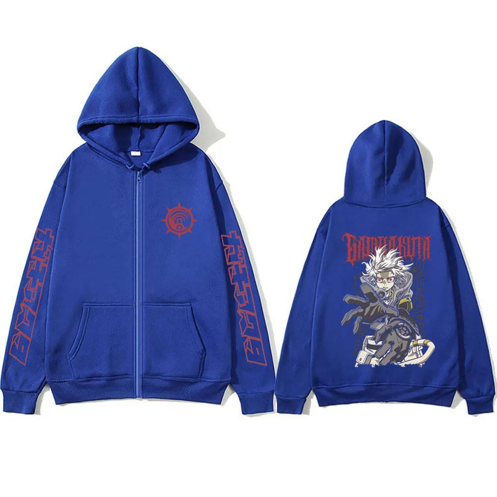 Anime Gachiakuta Rudo Grafická mikina s kapucí a zipem Pánská Dámská Ležérní Oversized bunda s zipem Kabát Pánská Kreslená Manga Cosplay Streetwear