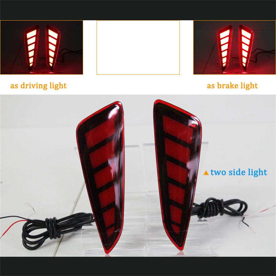 For 2016-2020 Toyota C-HR CHR LED Rear Fog Lights Tail Bumper Brake Light 3Pcs
