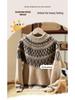 Autumn/Winter Unisex Pure Wool Fair Isle Knit Sweater Pullover for Children