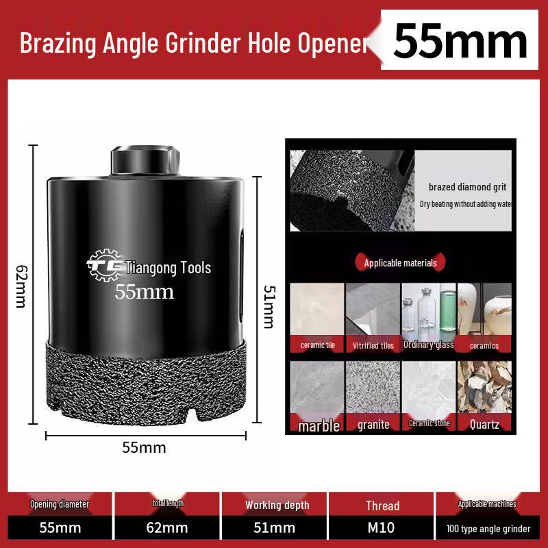 Tiangong Multi-Material Dry Drill Bit for Angle Grinders (Tile, Marble, Glass)