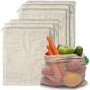 5Pcs Reusable Mesh Produce Bag Drawstring Vegetable Container Cotton Mesh Vegetable Bags  Fruit