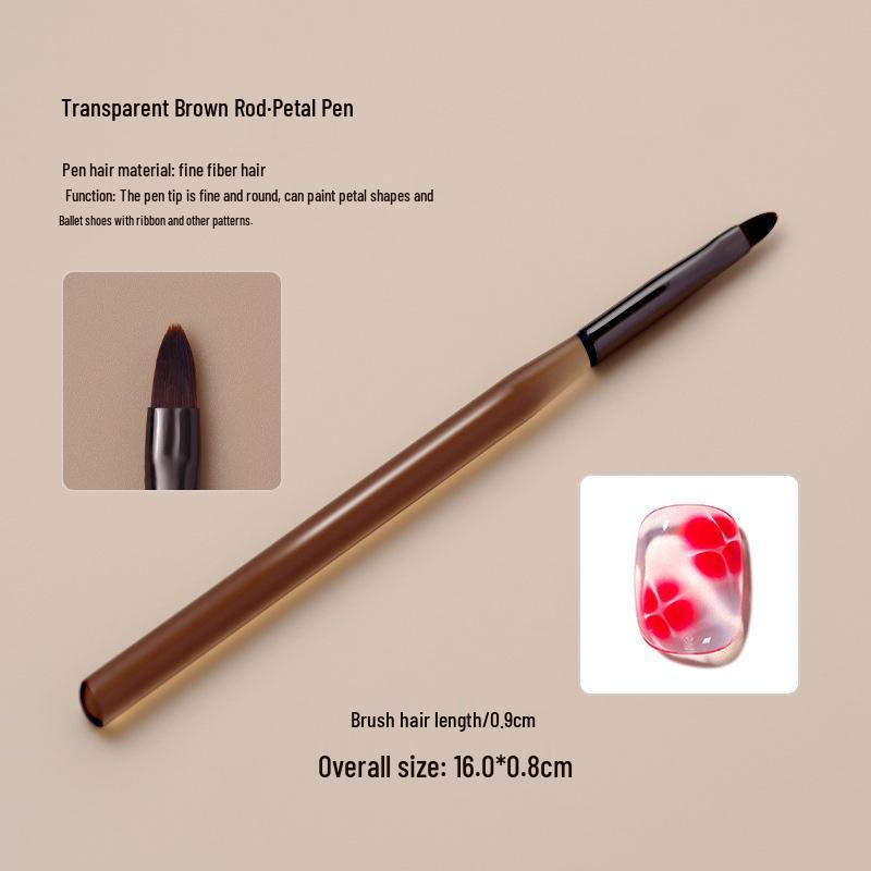 

Japanese Nail Art Brush Set - Translucent Handle for Gel Polish and Gradient Painting