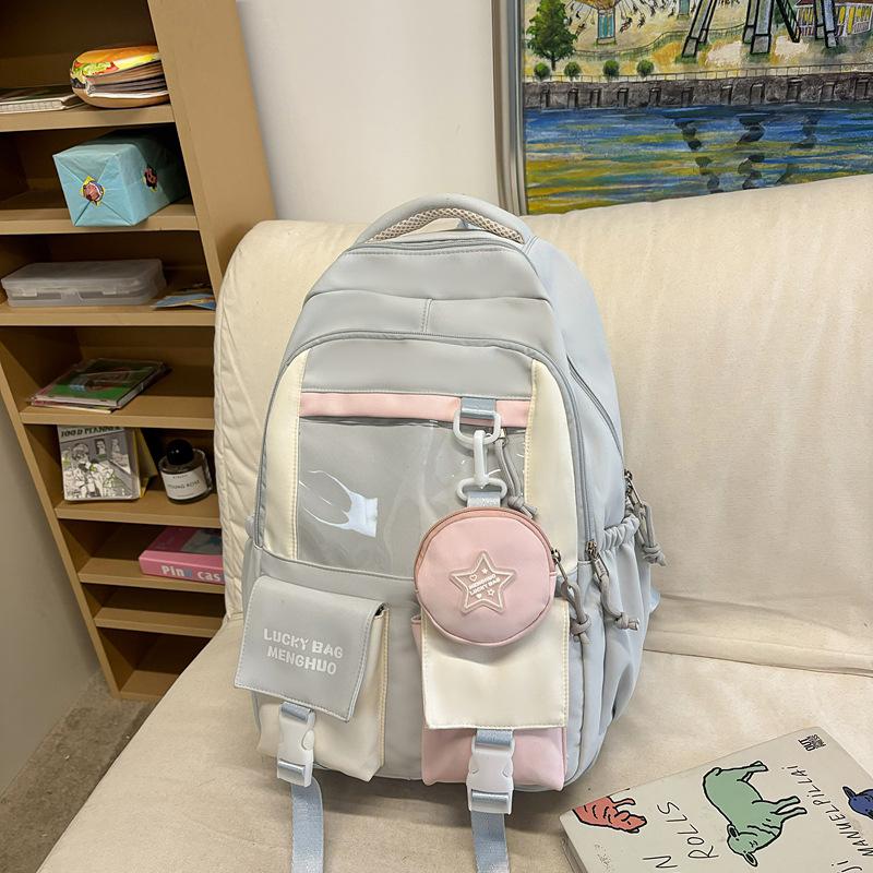 Stor kapasitet Videregående skoleelever Kvinne Koreansk Harajuku Veske Fritid Søt Smerteveske Ungdomsskole Ryggsekk Ryggsekk.