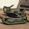 36-47 Paar Sommer Neue Grasschuhe Gewebtes Muster Strandsandalen für Herren, Herrenschuhe in Übergröße