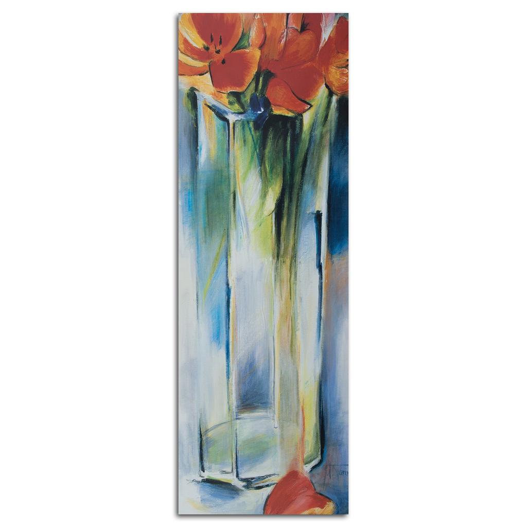 Canvas Print Red Flowers Vase