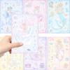 8 Cartoon Mermaid Princess Collage Set Stickers Handicraft Waterproof Set Decorative Stickers DIY