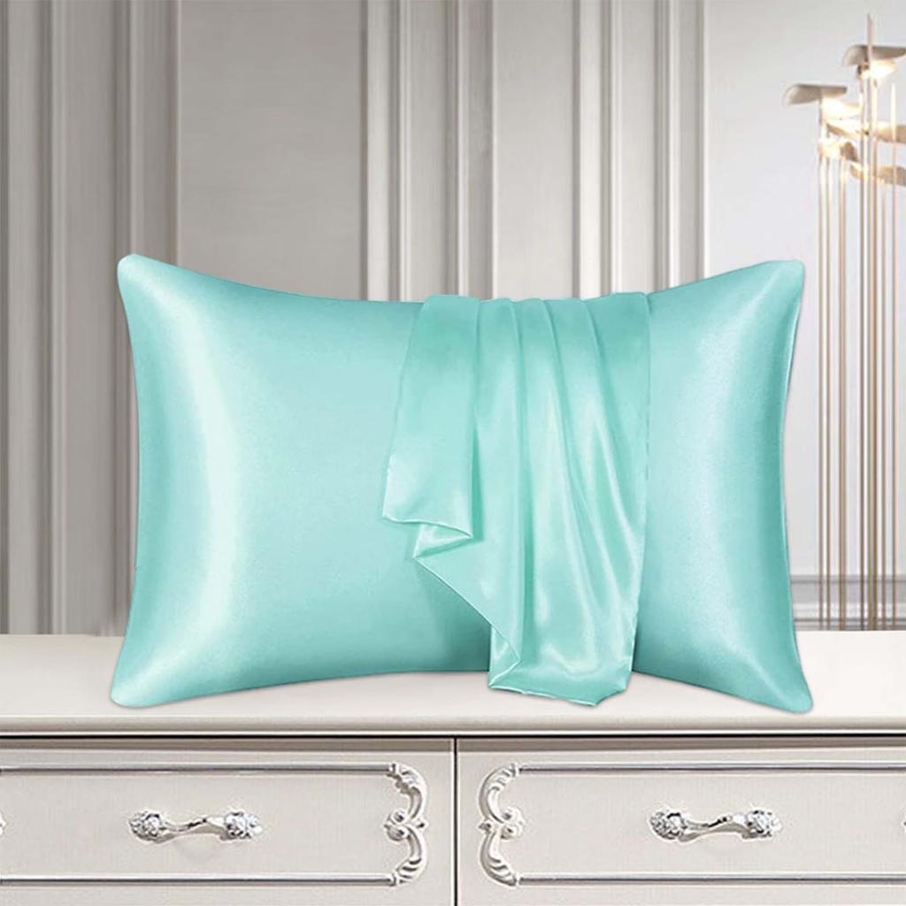 Silk Pillowcase For Hair And Skin Standard Hidden Zipper Soft Breathable Smooth Pillow Covers For Sleeping