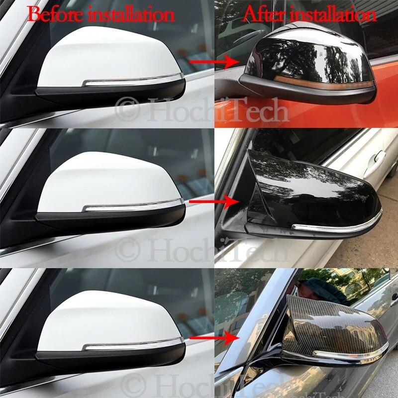 For BMW 1 2 3 4 X Series Rear View Side Mirror Cover F20 F21 F22 F23 F30 F32 F36 X1 E84 F87 M2 Carbon Fiber Pattern Accessories