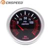 CNSPEED 2'' 52mm Auto Oil Pressure Gauge 0-100PSI Universal Smoke Len LED With Oil Press Sensor Car Gauge