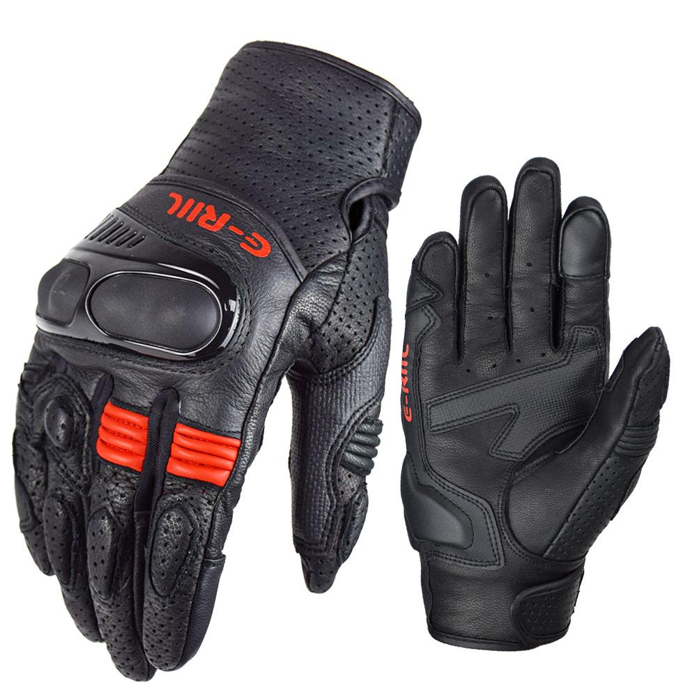 Кожаные мотоциклетные перчатки с сенсорным экраном M