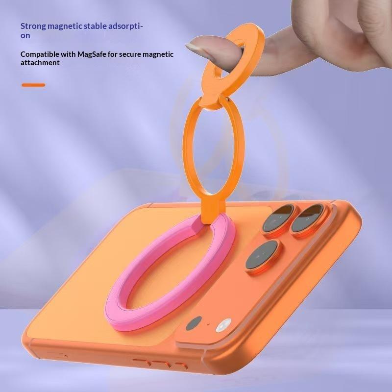 Universal Foldable Phone Ring Holder Strong Magnetic Grip Cute Pastel Shades for Travel Gift