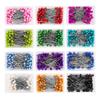 100Pcs Dressmaking Pins Colorful Round Pearl Head Needles Straight Sewing Pins For DIY Sewing Embroidery Patchwork Positioning