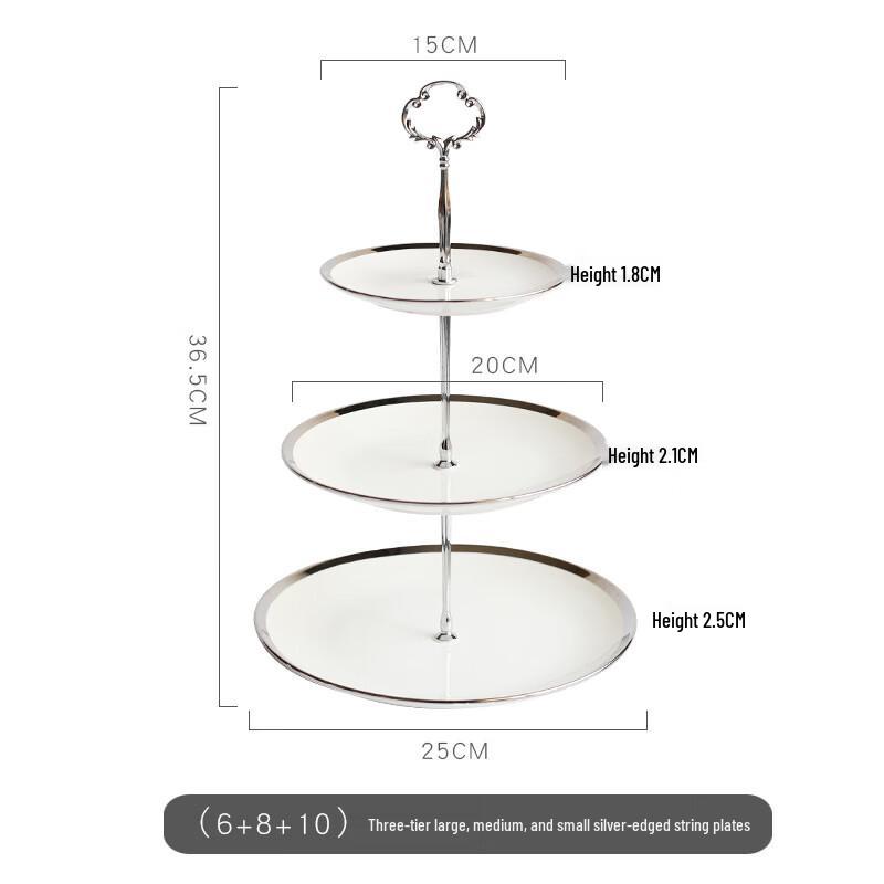 

Елегантна трирівнева керамічна підставка для десертів та фруктів