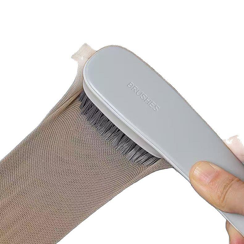 Multifunctional Long-Handle Shoe & Clothes Cleaning Brush with Soft & Hard Bristles