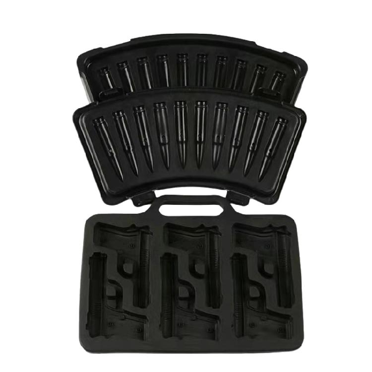 SiIicone Ice Cube Maker Handgun/Slug Shaped Ice Cube Moulds DIY Ice Tray