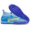 New High-top Football Shoes Men's Fly-woven Breathable Socks Professional Training Sneakers Long Nails Broken Nails Football Shoes Spot