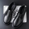 Wenzhou large size leather shoes men's genuine leather one-pedal loafers business leisure middle-aged and elderly father shoes wear-resistant and non