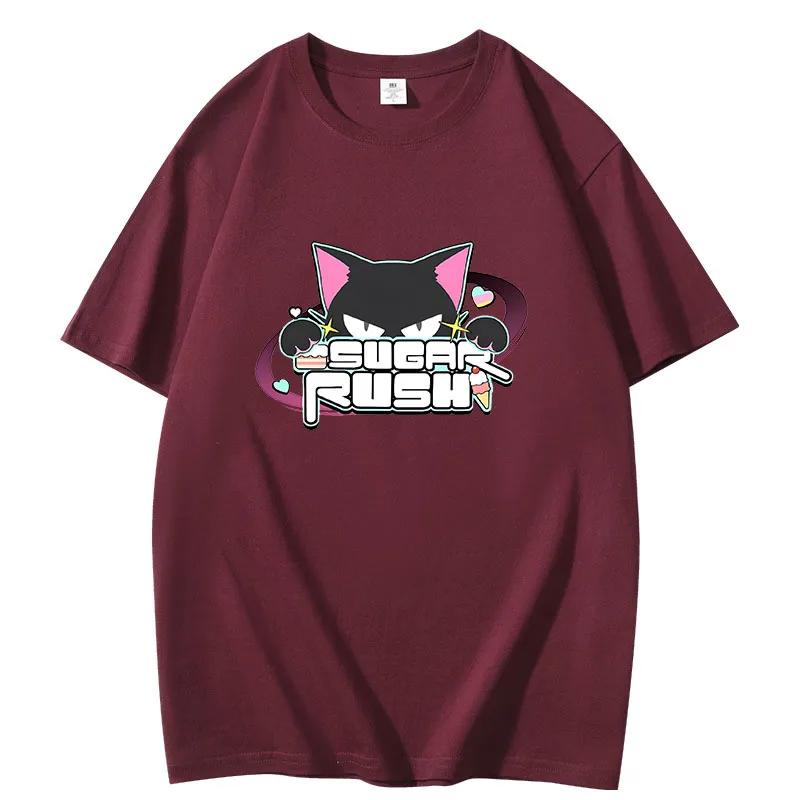 

Синий Архив Аниме Футболки Sugar Rush Смешная мужская/женская одежда Унисекс Уличная одежда Манга Косплей Одежда Хлопковые графические футболки XXXL