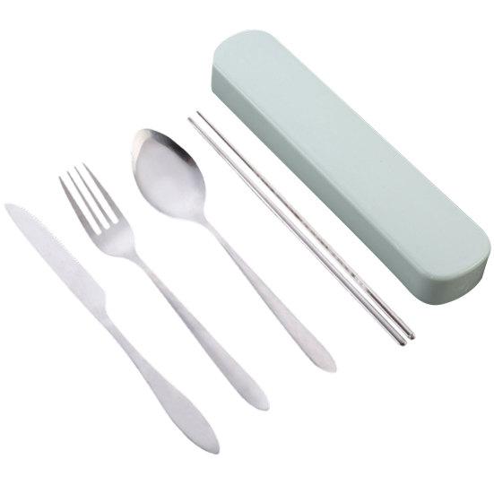 1 Set Cutlery Set Non-slip Burrs-free Food Grade Smooth Surface BPA-free Dining Portable Reusable Travel Utensils Cutlery Set Picnic Supplies