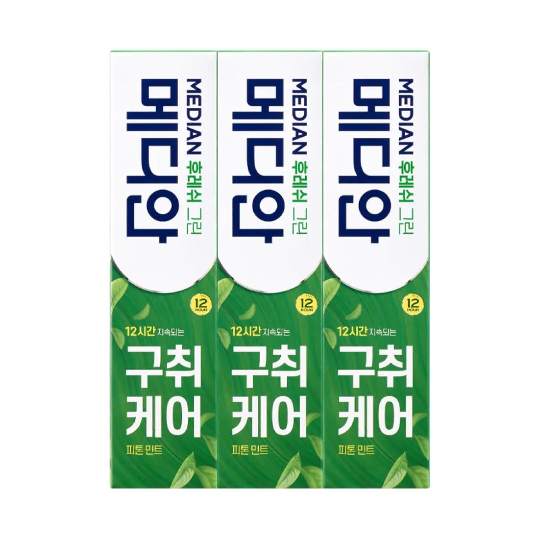 Median Fresh Toothpaste Green Herbal Mint Tartar Control 120g x 3 Pack