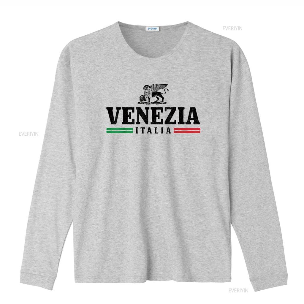 T-shirt da uomo Venezia Italia Vintage Venice Italy Souvenir Bandiera Italiana Bianca L vintage Lavata Elasticizzata streetwear