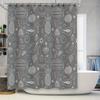 Duschvorhang mit Fruchtmuster Tropische Blätter Botanische Natur Badezimmerdekor Wasserdichtes Stoff-Hintergrundstück Vintage Bauernhaus-Stil