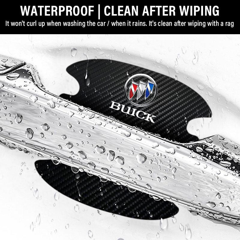 4PCS Car Door Handle Protection Sticker Emblem Car Decoration Styling For Buick Verano Velite Lesabre Riviera Avenir GL6 GL8 Envision Excelle