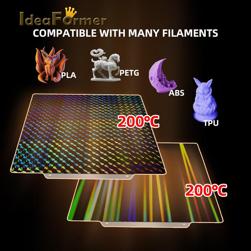 For Flashforge Build Plate 3d Printer Parts Bed Sticker AD5m Plate 235x235mm PEI Spring Steel Sheet For Ender 3 3d printer parts