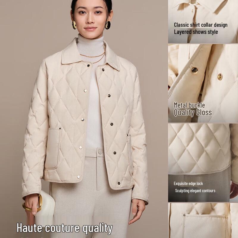 Bosideng Women's B250134182 Short Plaid Down Jacket