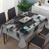 Modern Geometry Abstract Rectangle Waterproof Tablecloth Table Decor Farmhouse Kitchen Dining Table Cloth Holiday Party Decor
