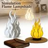 Simulation Flame Creative Decorative Lampshade 3D Printed Imitation Bonfire Lampshade  Gift