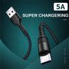 5A High Fast Charge USB 3.0  type C Charging Nylon Cable for  For 