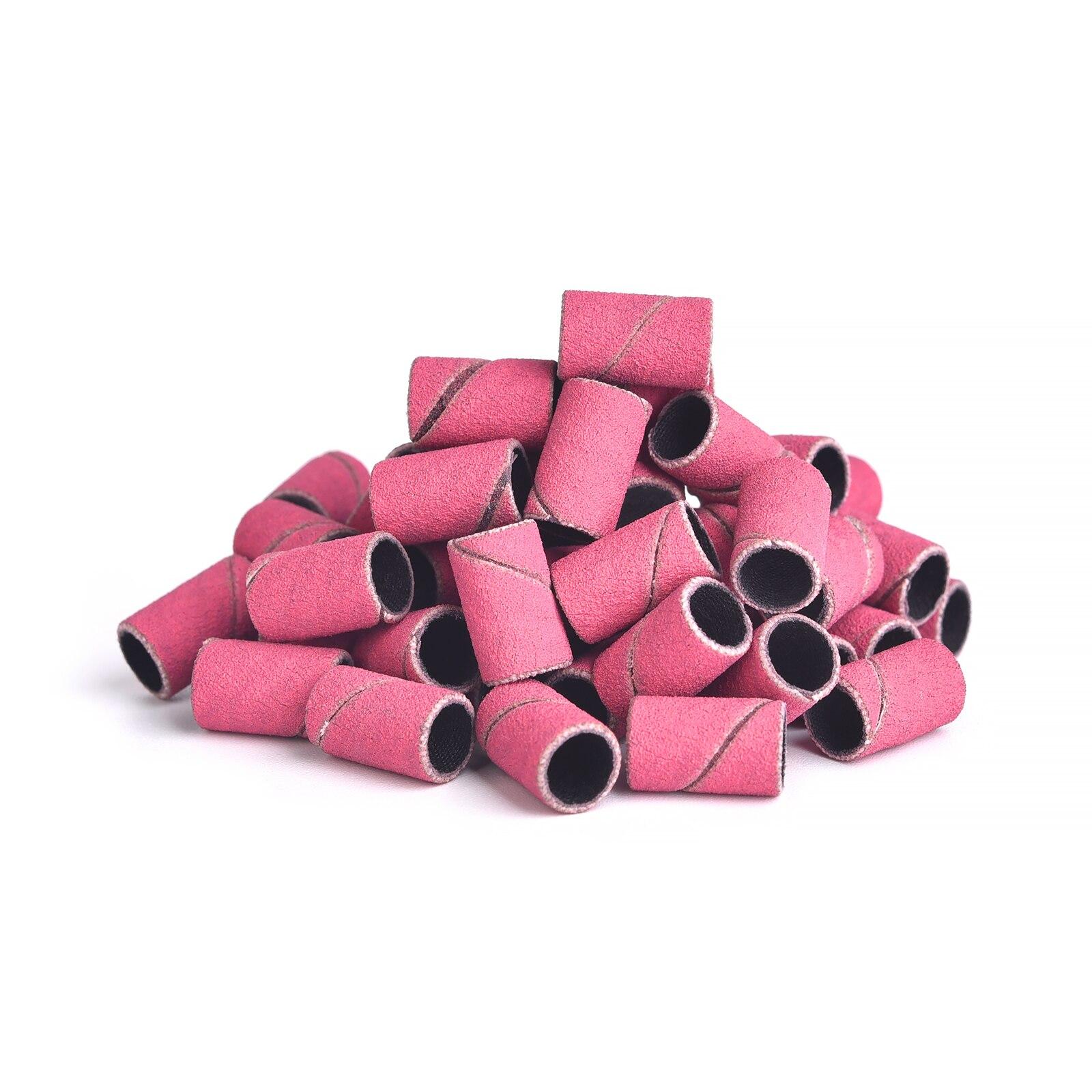 

50 шт., шлифовальные ленты для сверл для ногтей, набор лент для сверл для ногтей, инструменты для удаления геля и педикюра 240 Grit красный