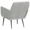 Vidaxl Fotel, Jasnoszary, 62X79X79 Cm, Obity Aksamitem