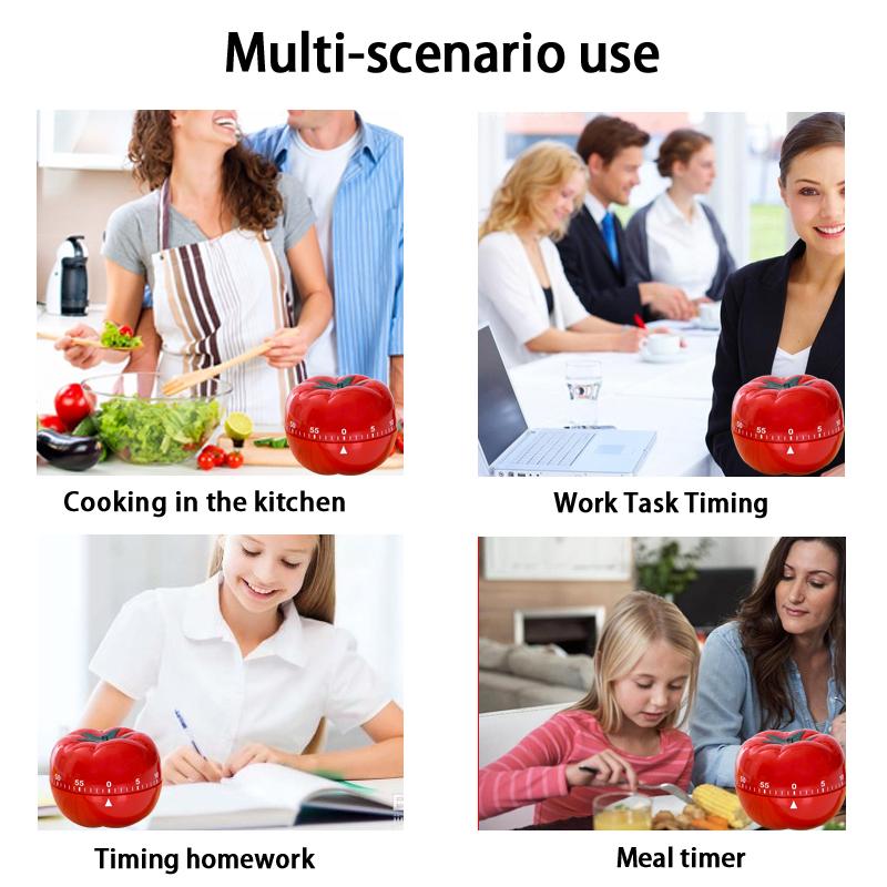 Rajčatový časovač Elektronická kuchyňská připomínka Pomodoro Mechanický odpočítávací budík Kuchyňský nástroj na vaření Herní časovač Hodiny
