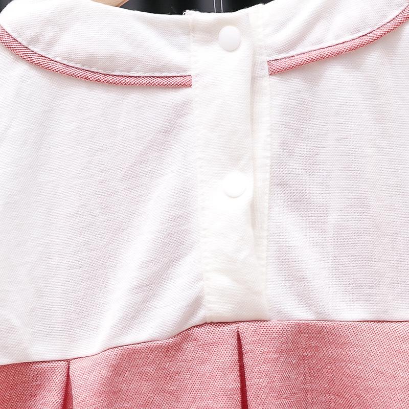 Newborn Baby Girl Embroidered Hanfu Romper - Cute Chinese Style Short Sleeve Summer Bodysuit for Outings