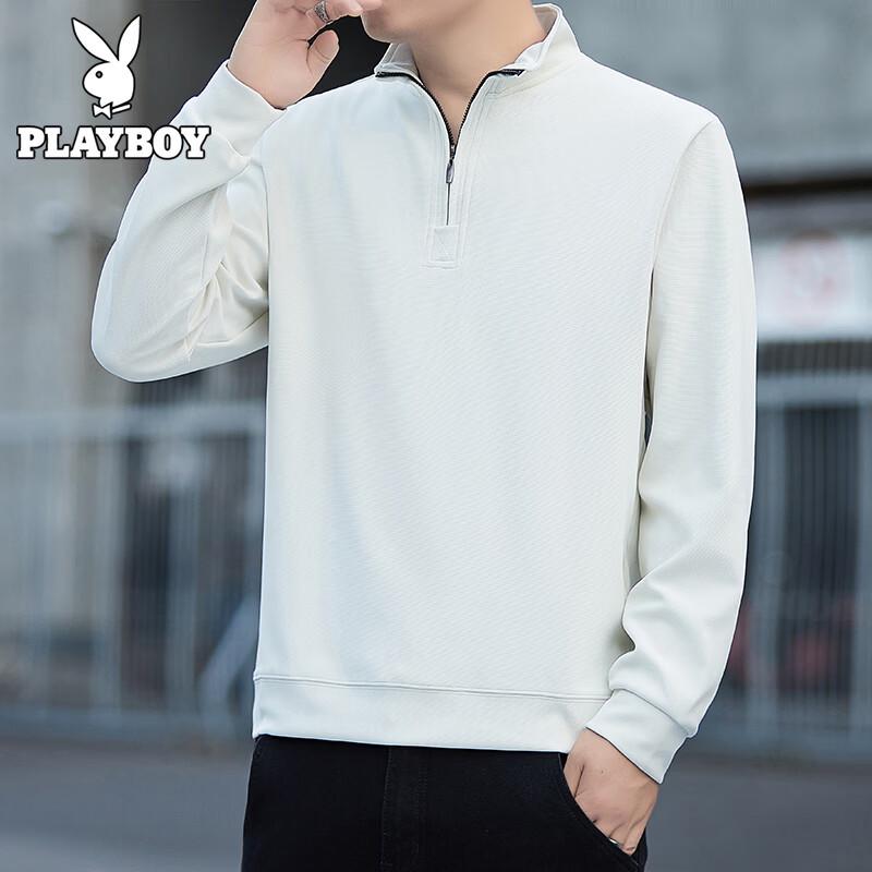 PLAYBOY Men s Half-Zip Stand-Collar Sweatshirt 2XL
