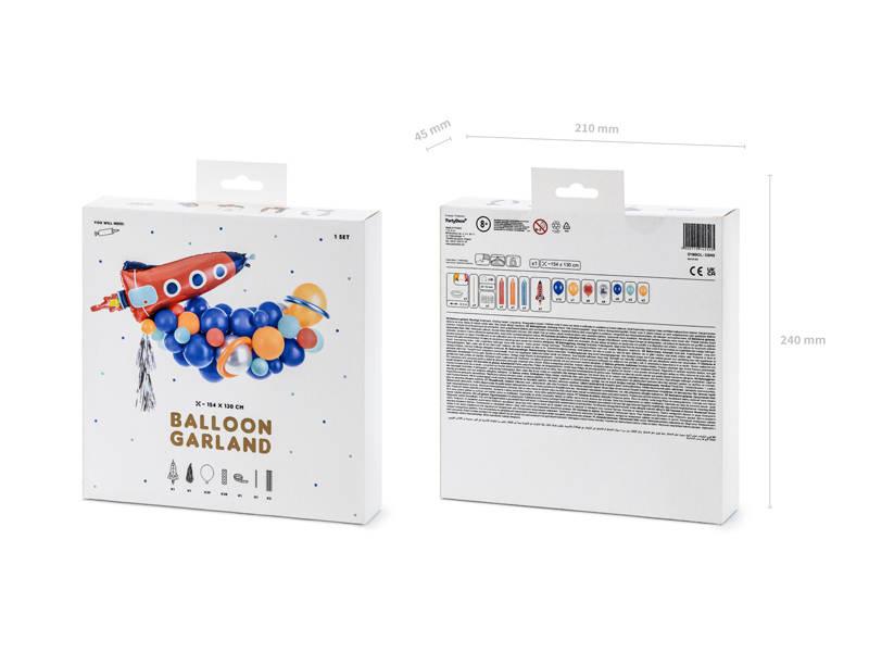 Girlanda Balonowa - Rakieta Mix, 154X130Cm
