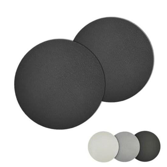 Diatomaceous Earth Made Japan Absorbent Coasters 2-piece Set Soft Antibacterial Silver Ions Included (dark Gray 2 Pieces Round)