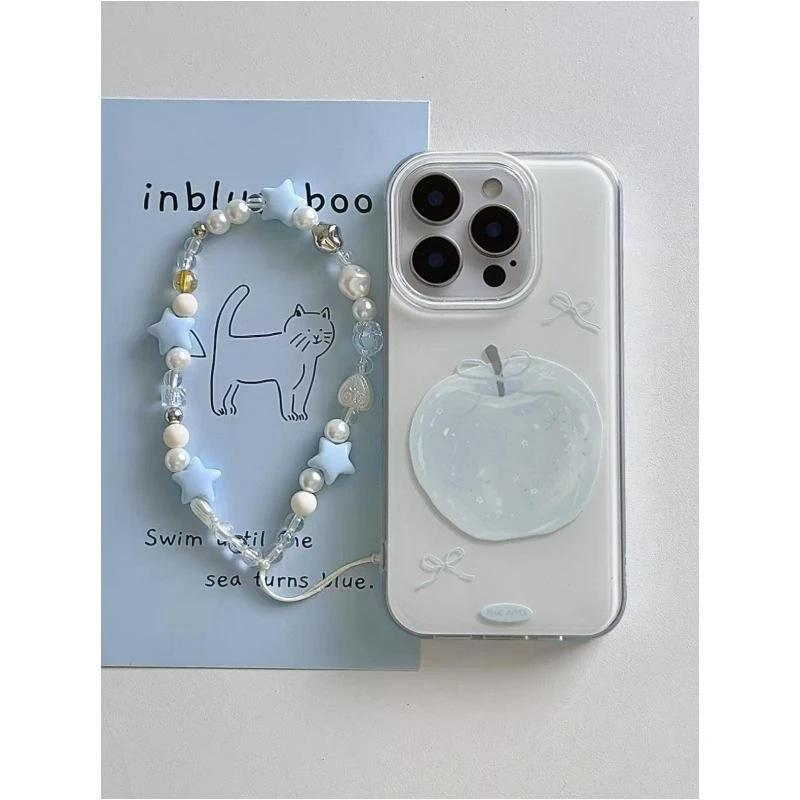 Creative Bow Apple Suitable for IPhone 16 Large Hole Mobile Phone Case Apple 15 Protective Case 14pro Bracelet 13