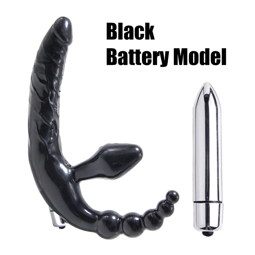 Double Penetration strapon dildo vibrator for couples Vibrating Faloimitator Anal Beads Butt Plug Sex Toys For Adults Woman