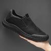 Men's Slip Resistatnt Work Sneaker Casual Loafers Leather Slip-on Walking Shoes for Men