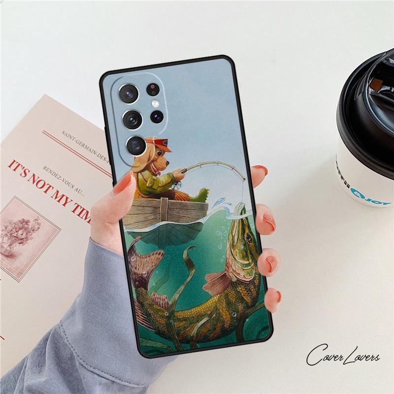 Trout Fish Fishing Phone Case For Samsung Galaxy S24 S25 S23 S22 Ultra Note 10 20 Plus S20 S21 FE Cover