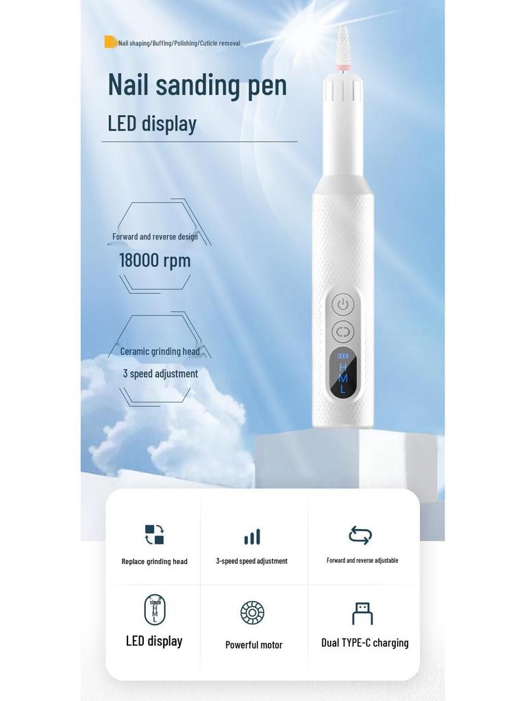 Portable Electric Nail Drill and Polishing Tool