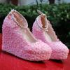 Beaded Lace Wedding Shoes Wedge Single Shoes Beaded Lace Wedding Shoes Wedge Single Shoes