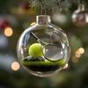 Ornamenti Divertenti per Albero di Natale a Forma di Palla Sportiva 3D Micro Scena Ornamento Sportivo Festivo Palla Trasparente Decorazione da Appendere Ornamento per la Casa