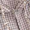 Womens Casual Plaid Hooded Jacket Long Zip Coat Daily Wear