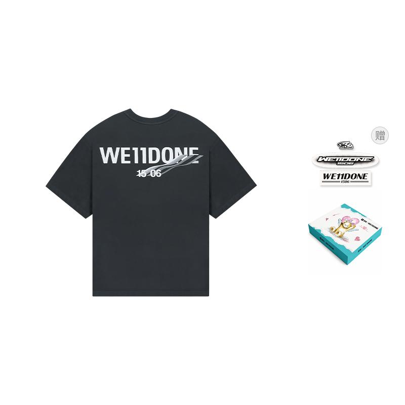 WE11DONE SS23 T-Shirts Unisex Crew Neck Moderate WD-TT1-23-992-U-CH