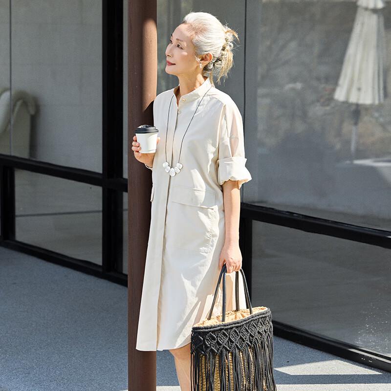 Muzi Stilvolles Midilanges Freizeitkleid