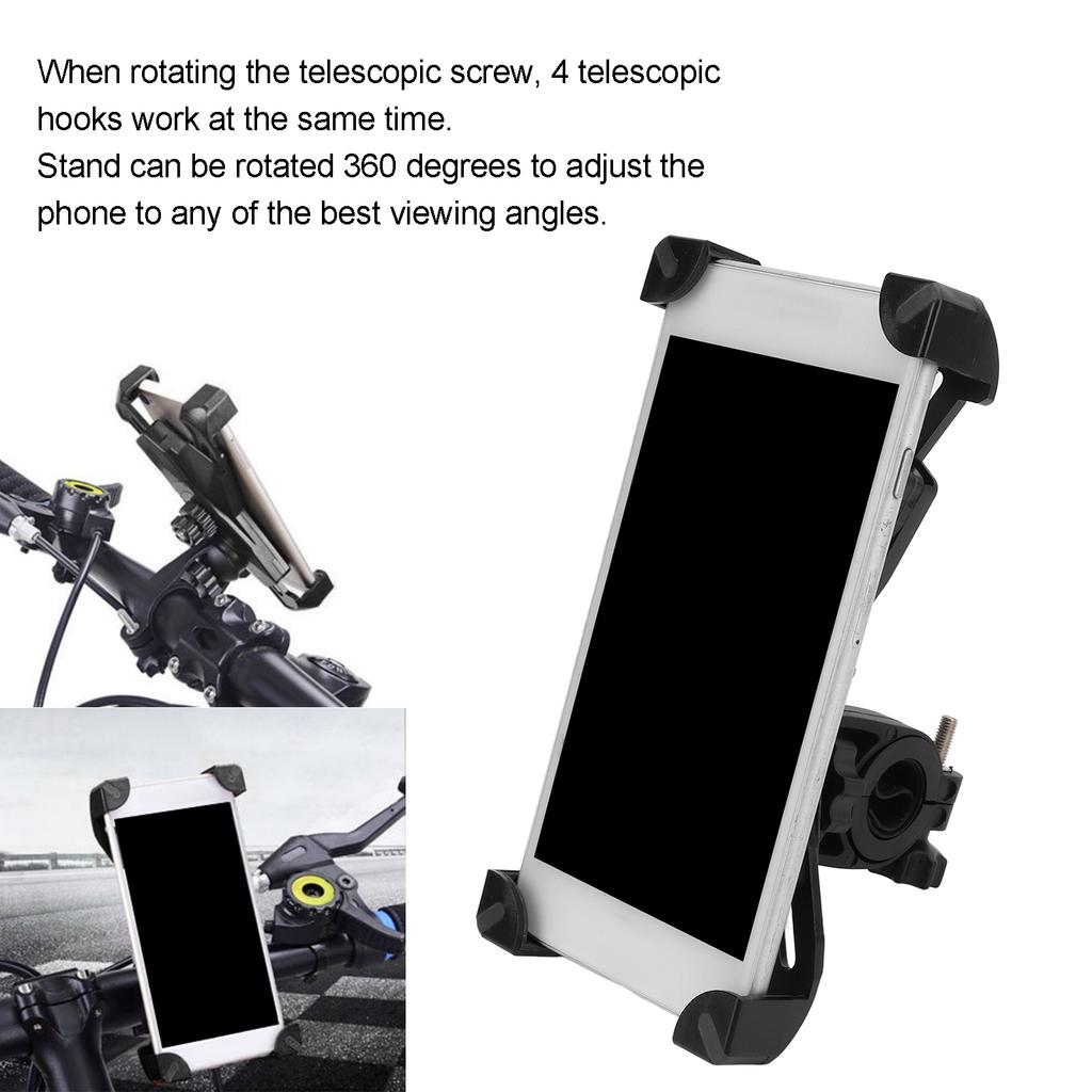 3.5‑7 Inch Bike Phone Holder 360 Degrees Rotating   Bike Mobile Phone Support Stand